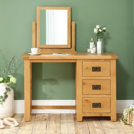 Rustic Oak : Bàn Trang Điểm Và Gương 45cm